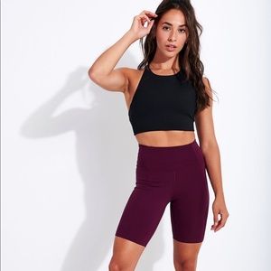 Girlfriend Collective Plum Bike Shorts NWT